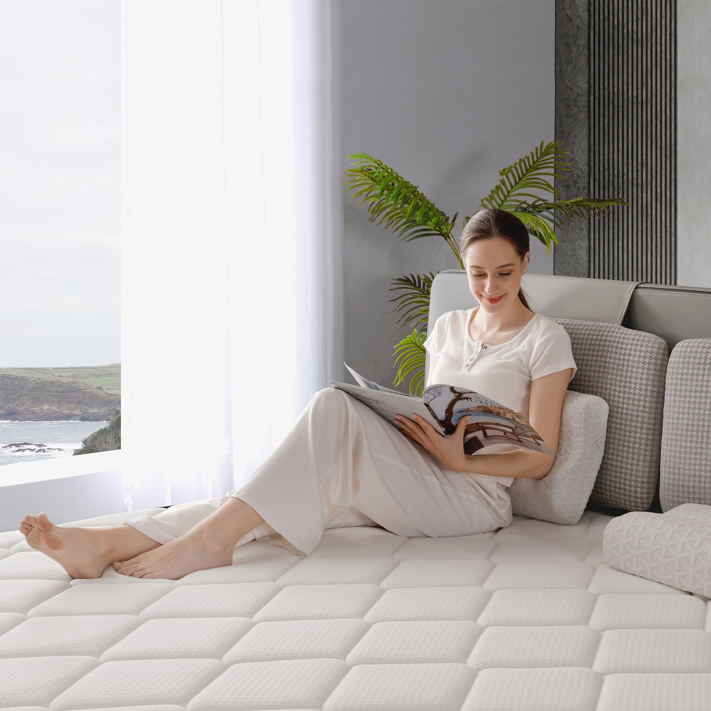 DreamEase Medium-Firm Gel Infused Cooling Memory Foam Hybrid Mattress, Perfect for Deep Sleep