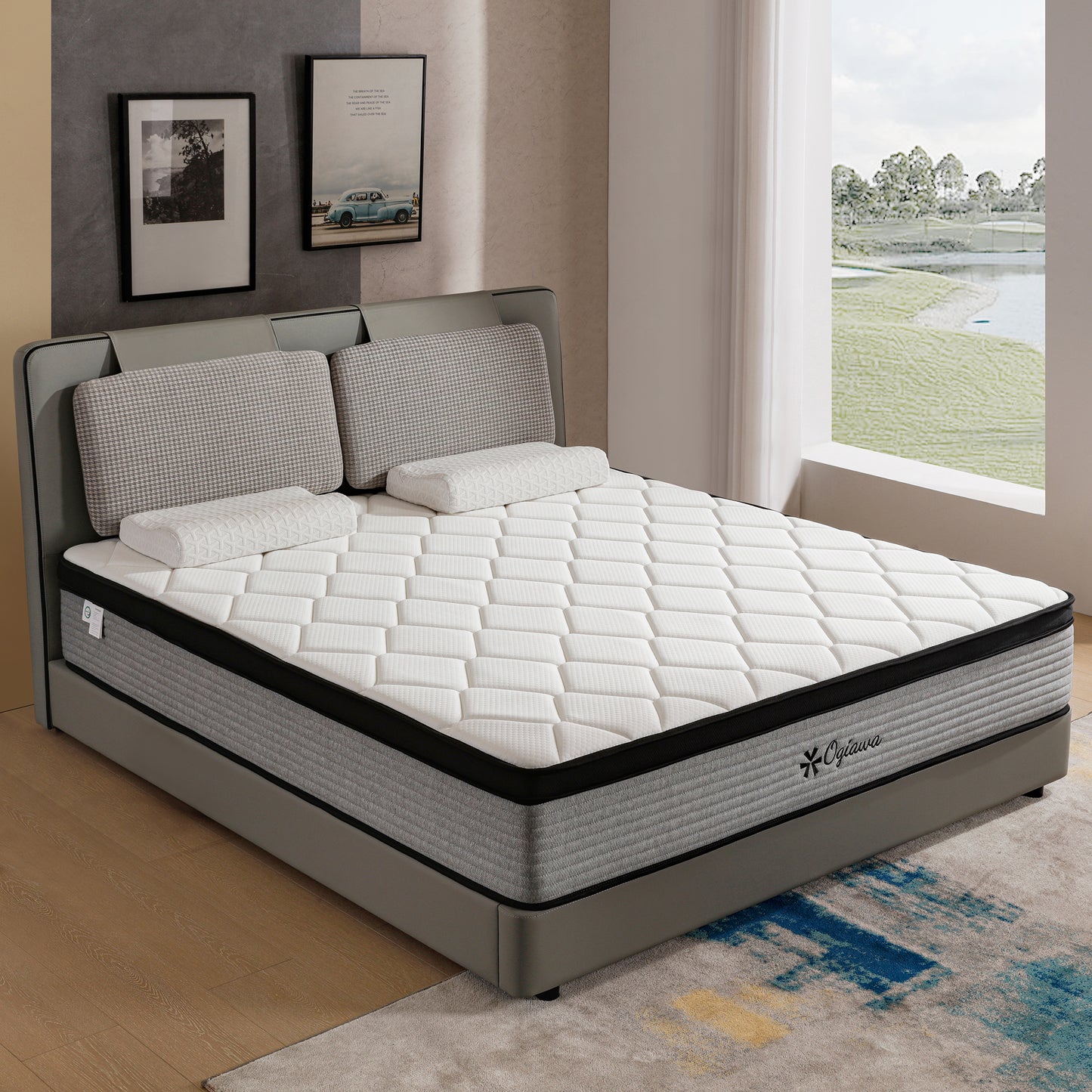 DreamEase Medium-Firm Gel Infused Cooling Memory Foam Hybrid Mattress, Perfect for Deep Sleep